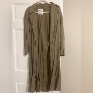 Zara Classic Green Tan Jacket